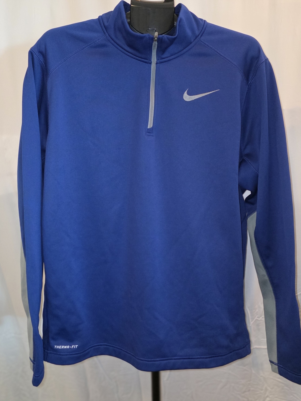 Nike Men's Blue Therma-Fit Half-Zip Training Jacket